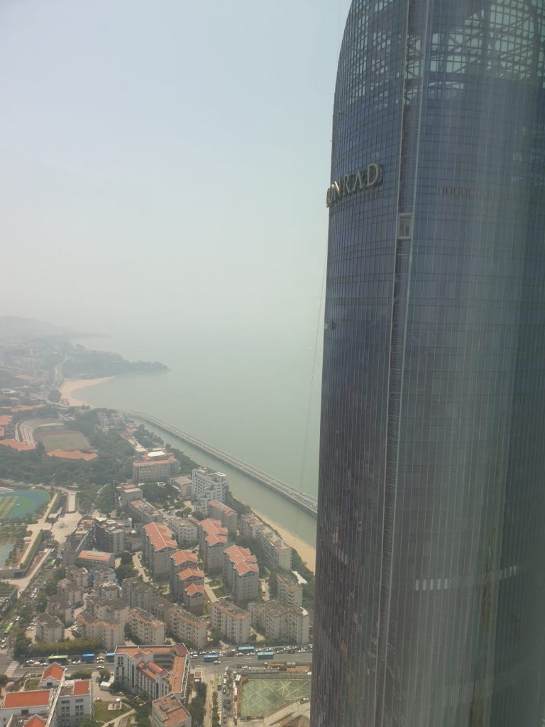 Aussicht aus unserer Wohnung im Wolkenkratzer